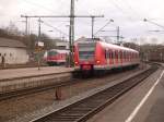 Hier sieht man 423192 am 1.4 im Bahnhof von Au(Sieg) auf Gleis 2.