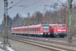 423 078 trifft am 04.02.12 bei Haar/Mnchen auf 111 037