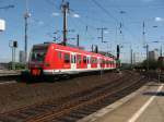 Nachschu auf BR 423 unterwegs am 22.8.09 als S12 Richtung Hennef aufgenommen bei der Ausfahrt aus Kln Hbf.