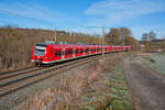 425 646 als RB 58113 von Würzburg Hbf nach Treuchtlingen bei Oberhessbach, 19.01.2019