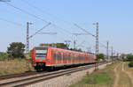 425 090-8  Saarlouis  und 425 036-1 als RB 38839 (Mannheim Hbf-Karlsruhe Hbf) bei Wiesental 22.4.20