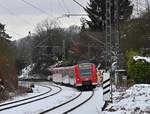 Nachschuß auf eine S1 nach Osterburken die gerade Neckargerach gen Binau verlässt.