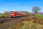 425 625 DB Regio als RB 58079 (Gemünden - Würzburg Hbf) bei Retzbach-Zellingen, 18.11.2020