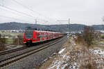 425 026 DB Regio als RB 58158 (Treuchtlingen - Würzburg Hbf) bei Oberdachstetten, 31.01.2021