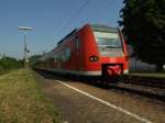 425 054-4 mit RE11309 von Mnchengladbach nach Koblenz hat Einfahrt in Vallendar/Rhein.10.6.08