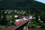 Bei Neckargemnd Altstadt berquert ein unbekannter 425 als S1 nach Homburg an der Saar den Neckar.