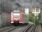 Ein ET 425 auf der Rheinbrcke zwischen Mannheim und Ludwigshafen Mitte am 16.07.2008.