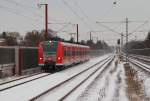 425er als S3 Germersheim - Bruchsal kurz vor dem Halt in Limburgerhof. 09.01.2010