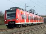 Eine Doppelgarnitur 425 der Regio Rhein-Neckar am 24.03.2010 als RB auf dem Weg von Mannheim nach Mainz Hbf nahe Frankenthal (Pfalz).