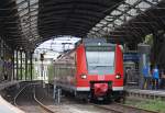 425 536-0 steht als RB11070 nach Duisburg in Aachen Hbf bereit, Gre an den Tf der Vorleistung und danke fr's Fernlicht.