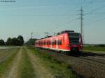 25.04.2011: 425 255-7 unterwegs als RB 38867 (Biblis-Mannheim).