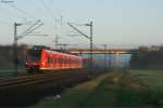 Der Frhnebel lichtet sich, die ersten Sonnenstrahlen kommen durch. In diesem Moment fuhr 425 118 als RB 38817 (Worms Hbf - Karlsruhe Hbf) vor die Linse. Aufgenommen am 09.11.2012 bei Graben-Neudorf.