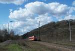 Die RB aus Richtung Vlklingen hat Einfahrt nach Luisenthal/Saar.