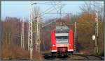 Die RB 33  (Rhein Niers Bahn) im Gleisbogen bei Rimburg auf der KBS 485.