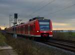 425 537-8 mit RE 8 Zug bei Gubberath in Richtung Koblenz unterwegs.