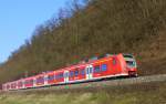 Deutschland, Rheinland-Pfalz, ein ET 425 zwischen Schoden-Ockfen und Wiltingen(Saarstrecke, KBS 685).