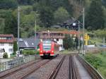 DB Regio 425 756-4 am 26.08.14 auf der Neckarbrücke in Neckargemünd vom Bahnsteig aus fotografiert 