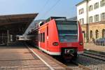 Nachschuss auf 425 810-9 am 06.03.2014, als dieser in Horb als RE 19039 (Stuttgart Hbf - Rottweil) einfuhr.