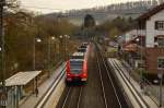 Umgeleitet kommt der 425 258-1 als RB10 nach Mannheim durch Neckargerach gefahren.28.2.2015