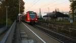 Die Rhein Niers Bahn (RB33) kommt die Kohlscheider-Rampe hoch aus Duisburg-Hbf,Heinsberg(Rheinland) nach Aachen-Hbf und fährt durch Kohlscheid in Richtung Richterich,Laurensberg,Aachen-West.