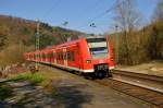 Einfahrt in Neckargerach hat der 425 729-1 als S1 nach Osterburken am Samstag den 27.2.2016