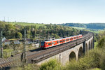 425 150-0  Paderborn  fährt am 02.05.2016 als S5 nach Hannover Flughafen über den großen Altenbekener Viadukt.