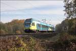 Eurobahn ET 8.06 ist hier am 6.11.2018 um 10.20 Uhr in Osnabrück Hellern auf dem Weg nach Münster.