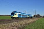 Alpha Trains Europa 427 122/622, vermietet an Keolis Deutschland -Eurobahn- (ET 8.14), noch in den Farben der Westfalenbahn, als RB 61 (20370)  Wiehengebirgs-Bahn  Bielefeld Hbf - Hengelo (bei Melle,