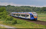 427 640-8 (427 506) und 428 631-6 (428 503 | Stadler FLIRT) unterwegs südlich von Friedland (Niedersachsen).