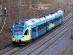 EuroBahn ET 8.01 als RB61 nach Hnegelo (endet fahrzeugbedingt in Bad Bentheim) in Rheine=Bentlage, 02.02.2022