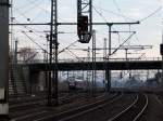 Flirt der Cantus-Bahn nhert sich dem Bahnhof Kassel-Wilhelmshhe am 19.11.2011.