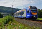 427 056 -Cantus- fährt als R5 nach Kassel am 28.08.14 bei Hermannspiegel.