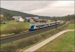 428 502 als RB 5 in Richtung Fulda unterwegs,gesehen am 09.02.2022 bei Hermannspiegel