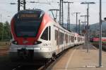 VIAS 302 verlsst am 21.5.11 den Hbf von Koblenz.