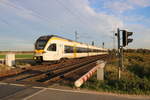 Im schönsten Abendlicht machte sich dieser Flirt der Eurobahn aus Hamm auf den Weg ins niederländische Venlo.