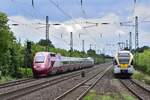 ET7.10 der Eurobahn hat soeben auf den Weg nach Düsseldorf Duisburg Rahm über die S-Bahn Strecke passiert.