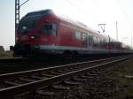 Flirt 429 028 am 04.April 2009 mit dem RE 33313 Stralsund-Binz in Teschenhagen.