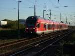 Einfahrender Flirt 429 029 am 13.Mai 2009 in Bergen/Rgen als RE 33317 Stralsund-Binz.