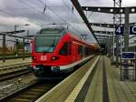 noch im Probebetrieb fr den Plandienst zwischen Rostock und Sanitz im Hbf Rostock am 25.10.07