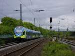 Kurz nach dem der ET429 der Westfalenbahn den Lengericher Tunnel verlassen hat, erreicht sie auch schon den Bahnhof Lengerich.