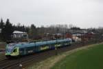 WestfalenBahn ET 016 fuhr am 4.4.12 durch Lengerich.