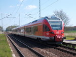 Kurzer Halt in Teschenhagen legte der 429 027,am 10.Mai 2016,ein.