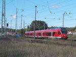 Flirt 429 ???,als RE Sassnitz-Rostock verließ,am 03.Juli 2016,am Abend Bergen/Rügen.