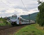 Nachschuss auf das ungewöhnliche Doppel: Vorn CFL KISS Triebzug 2301 und hinten Süwex 429 111 mit dem Ziel Koblenz Hbf.