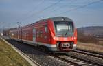 440 804-3 ist am 07.02.2018 als RB in Richtung Ansbach bei Würzburg/Süd unterwegs.