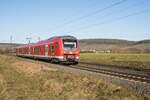 440 810-0 als RB bei Retzbach in Richtung Würzburg am 21.12.2021 unterwegs.