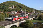 440 313 bei der Ausfahrt aus Gemünden am 10.