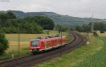 440 316-8 als RB 58052 (Wrzburg Hbf-Schlchtern)bei Wernfeld 22.6.11