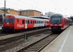 Steuerwagenvergleich: 80 73 124-4,City-Shuttle(R5917) gegen 440 702-9(RE4067) am Hauptbahnhof von Passau; 130626