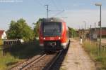 440 035 hielt am Abend des 21.5.14 als RB nach Aalen im schlichten Haltepunkt Ebermergen.